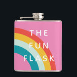 Rainbow Fun Hip Flask<br><div class="desc">Cute, colourful fun flask makes the perfect gift for birthdays, bachelor and bachelorette parties. Text is editable.</div>