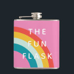 Rainbow Fun Hip Flask<br><div class="desc">Cute, colourful fun flask makes the perfect gift for birthdays, bachelor and bachelorette parties. Text is editable.</div>