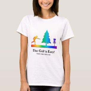 Rainbow Funny Disc Golf Putting Tree obstacle  T-Shirt