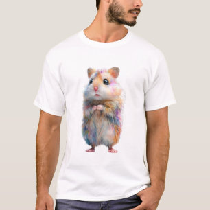 Rainbow Fur Psychedelic Syrian Hamster Men T-Shirt