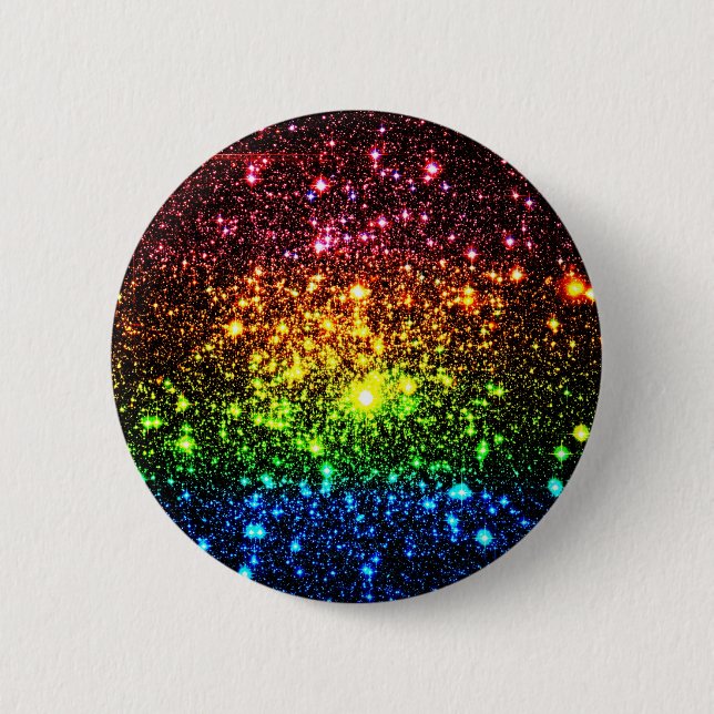 Rainbow Galaxy 2 Inch Round Button (Front)