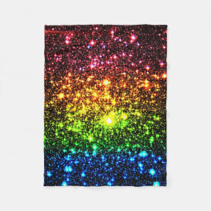 Rainbow Galaxy Fleece Blanket