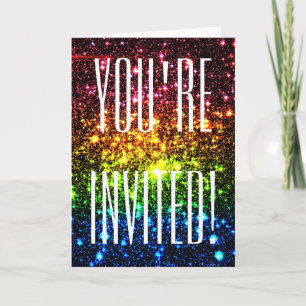 Rainbow Galaxy Invitation