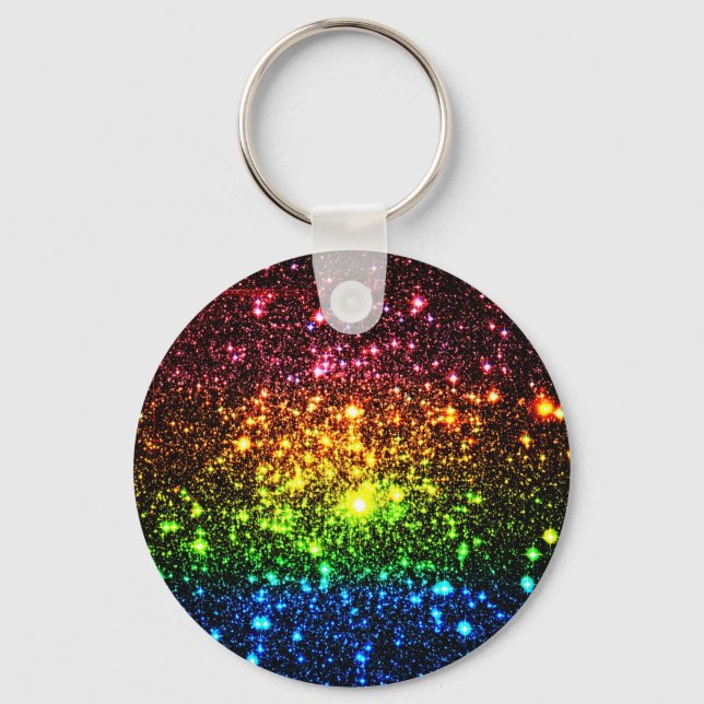 Rainbow Galaxy Keychain (Front)
