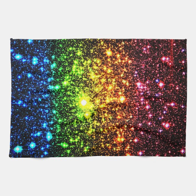 Rainbow Galaxy Kitchen Towel (Horizontal)