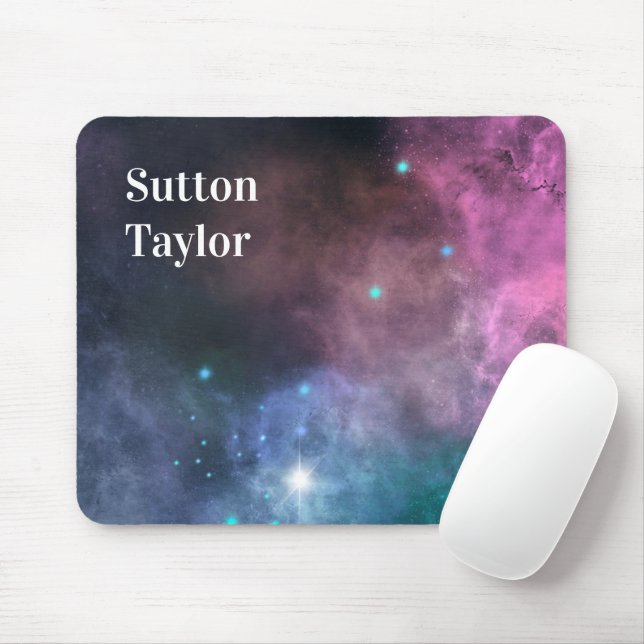 Rainbow Galaxy Mouse Pad (With Mouse)