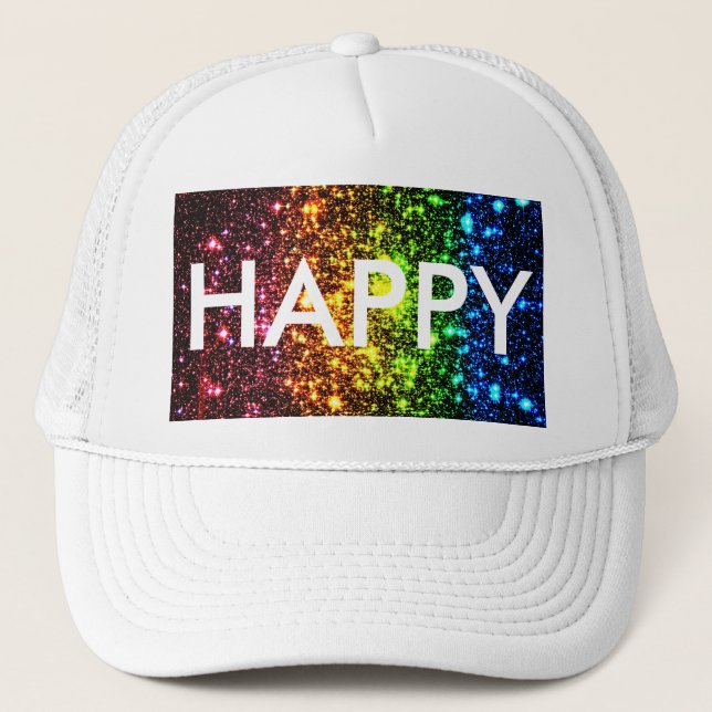 Rainbow Galaxy Trucker Hat (Front)