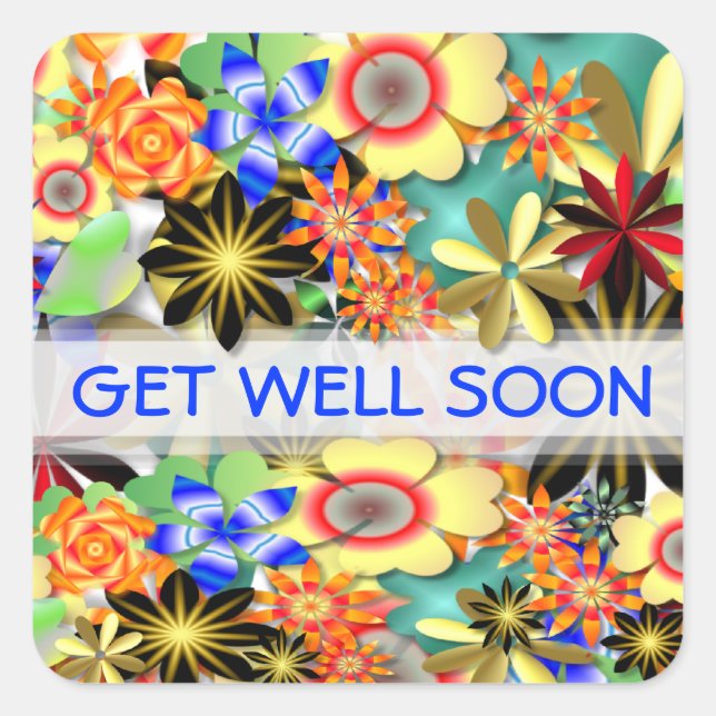 Rainbow Garden ~ Birthday sticker (Front)