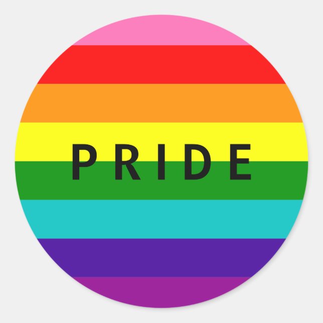 Rainbow, Gay and sympathizers Classic Round Sticker (Front)