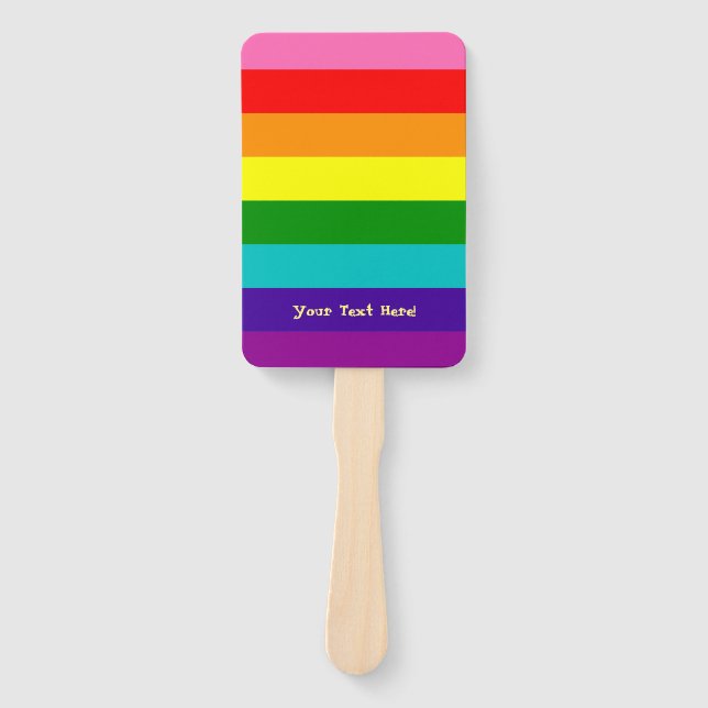 Rainbow, Gay and sympathizers Hand Fan (Front)