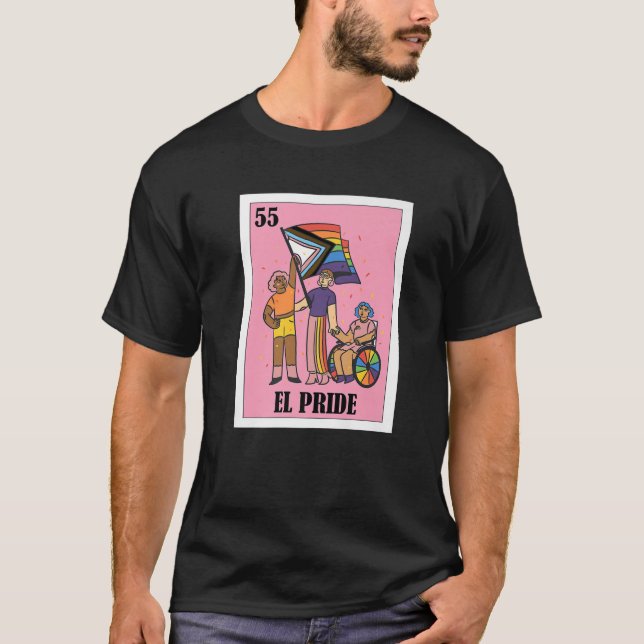 Rainbow Gay Flag LGBT Lottery Design- Mexican Bing T-Shirt (Front)