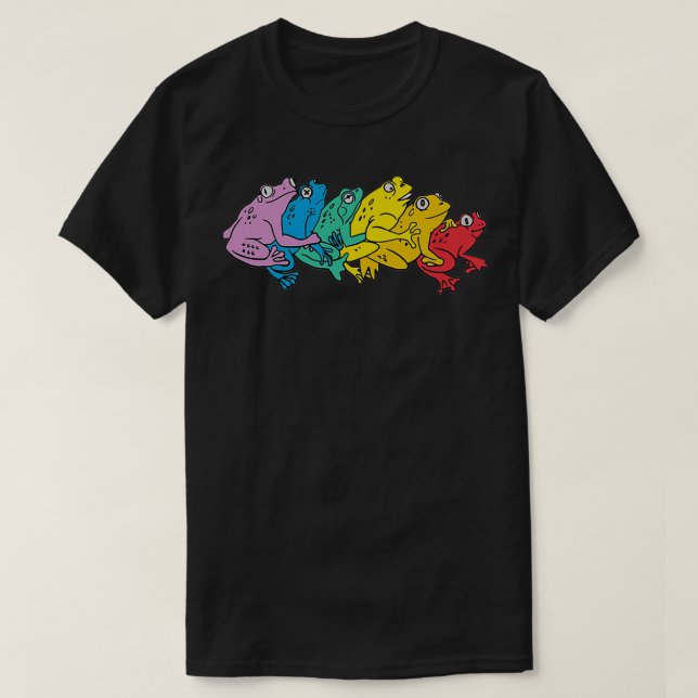 Rainbow Gay Frog RAINBOW GAY FROG 2 T-Shirt (Design Front)