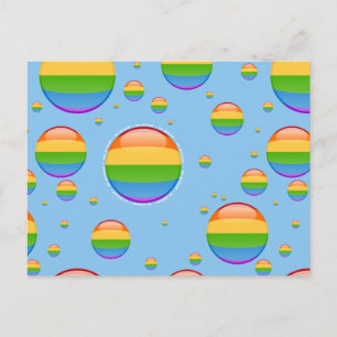 Rainbow Gay Lesbian Pride Bubble Flag Postcard
