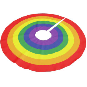 Rainbow Gay Pride Colourful Brushed Polyester Tree Skirt