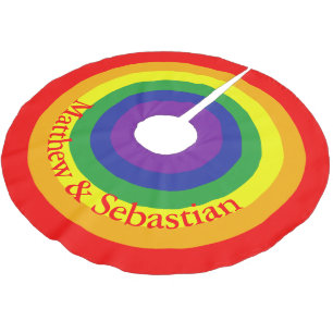 Rainbow Gay Pride Colourful Personalized Brushed Polyester Tree Skirt