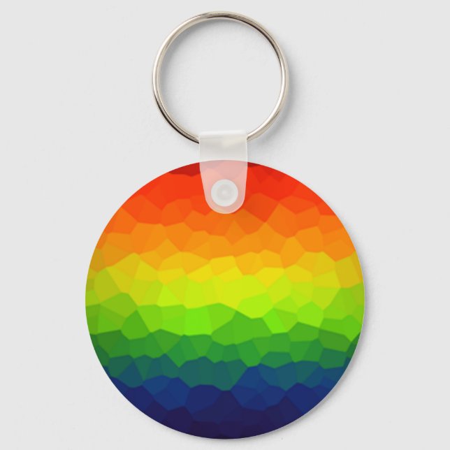 Rainbow Gay Pride Colours LBGT Symbol Keychain (Front)