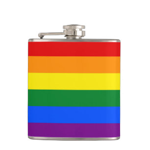 Rainbow Gay Pride Flag Hip Flask