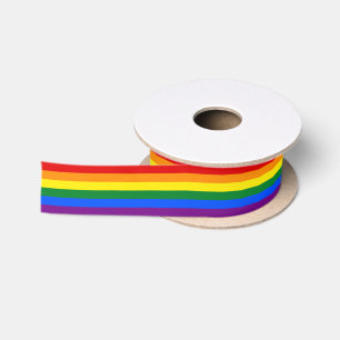 RAINBOW GAY PRIDE FLAG RIBBON SATIN RIBBON