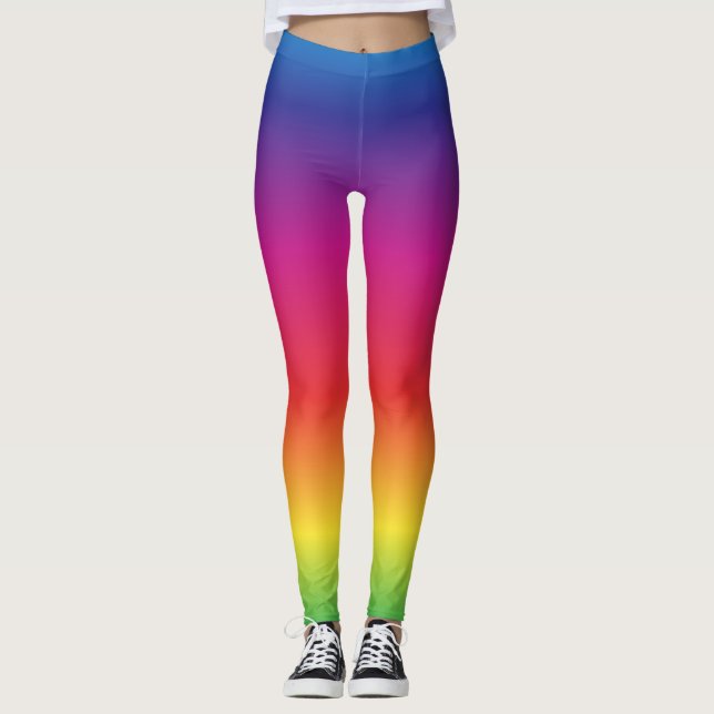 Rainbow Gay Pride Gradient Leggings (Front)