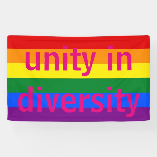 Rainbow Gay Pride LGBT Lesbian 6 Stripes Flag Banner (Horizontal)