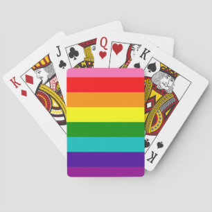 Rainbow Gay Pride LGBT Original 8 Stripes Flag Playing Cards
