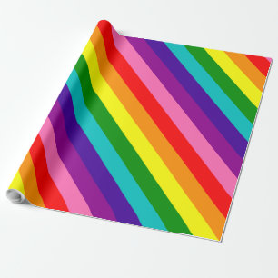 Rainbow Gay Pride LGBT Original 8 Stripes Flag Wrapping Paper