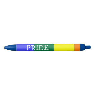 Rainbow Gay Pride Lgbt Personalized Black Ink Pen