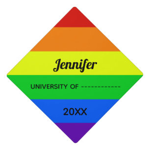 Rainbow Gay Pride LGBTQ Graduation Cap Topper