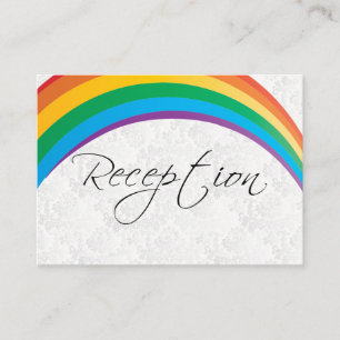 Rainbow Gay Wedding - Reception Enclosure Card