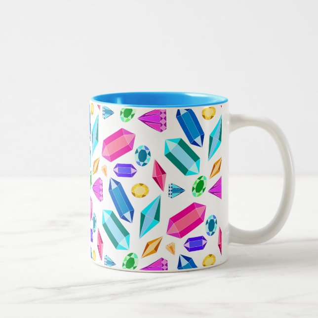 Rainbow Gems Two-Tone Coffee Mug (Right)
