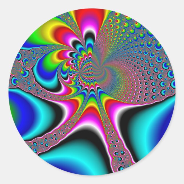 Rainbow Generator - Fractal Classic Round Sticker (Front)