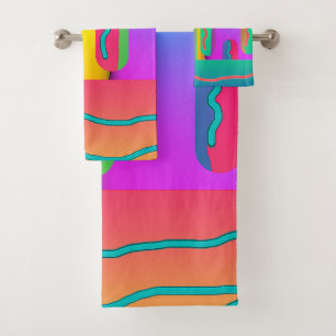 Rainbow Geo Mix     Bath Towel Set
