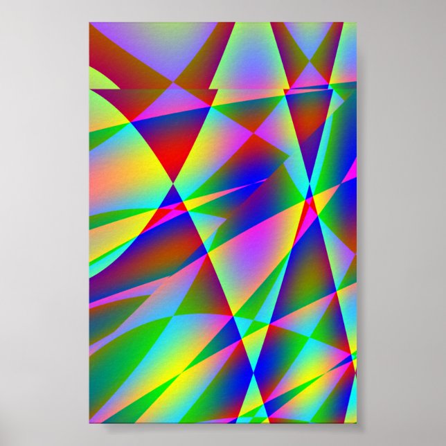 Rainbow Geo Poster (Front)
