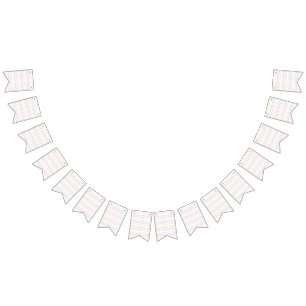 Rainbow Geometric Bunting Flags