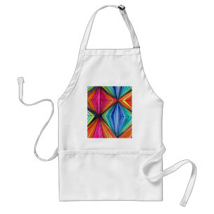Rainbow Geometric Optical Art Standard Apron
