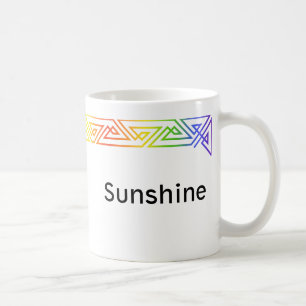 Rainbow Geometric Triangles Personalized Mug