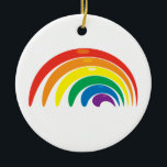 Rainbow Geometry Ceramic Ornament<br><div class="desc">Shop Gay Ornaments, Gay Posters, Gay T-shirts, Gay Hoodies, Gay Stickers, Gay Buttons and Gay Novelty gifts from http://www.GlbtShirts.com</div>