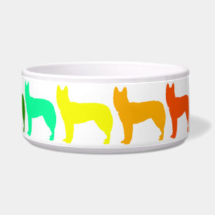 Rainbow German Shepherd Pet Bowl
