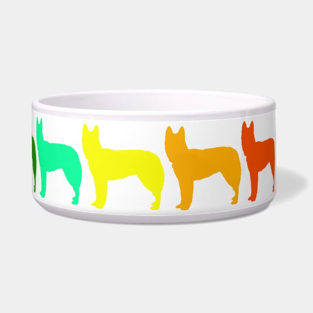 Rainbow German Shepherd Pet Bowl (Right)