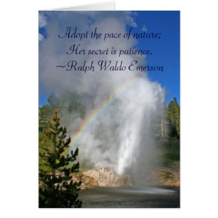 Rainbow Geyser Yellowstone avec Citation Emerson c