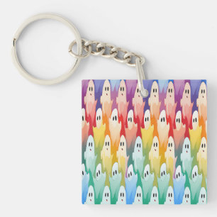 Rainbow Ghosts Keychain