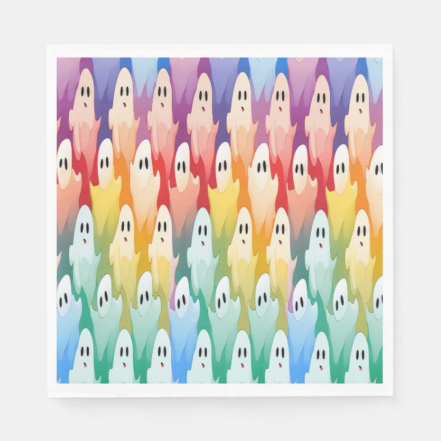 Rainbow Ghosts Napkin (Front)