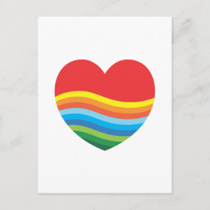 Rainbow Gift Popular Present Heart Postcard
