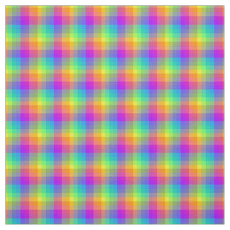 Rainbow Gingham Fabric