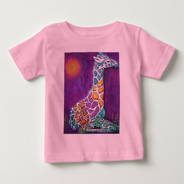 Rainbow Giraffe Baby T-Shirt (Front)