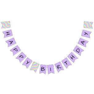 Rainbow Girl 5th Birthday Happy Birthday Bunting Flags