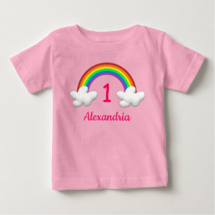 Rainbow Girl Any Age Birthday Baby T-Shirt