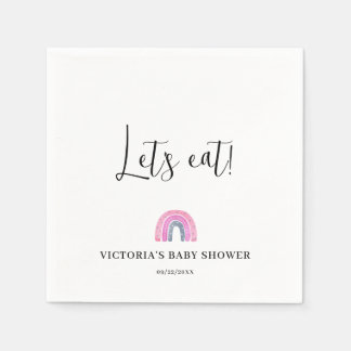 Rainbow Girl Baby Shower Napkin