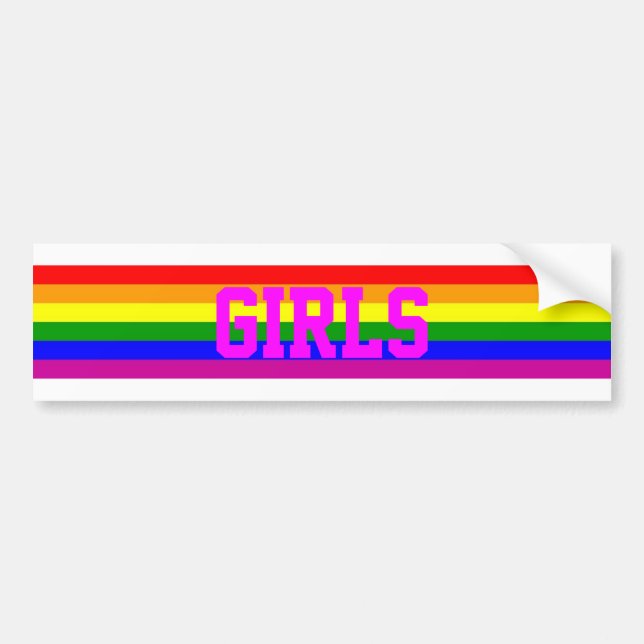 Rainbow Girls Bumper Sticker (Front)