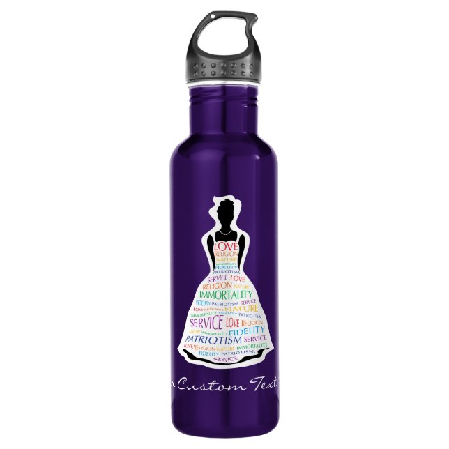 Rainbow Girls Custom Water Bottle, Masonic Gifts 710 Ml Water Bottle (Front)
